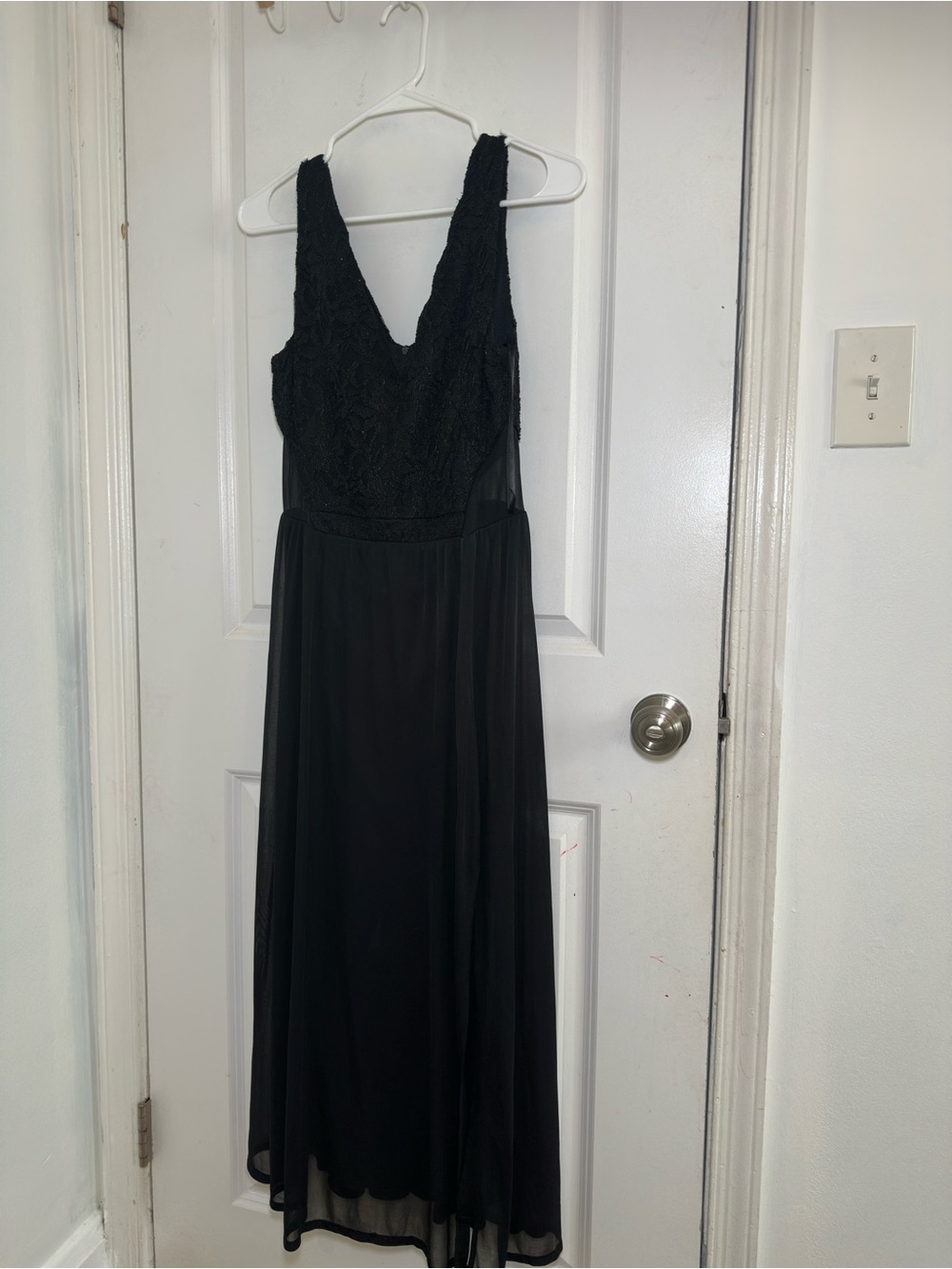 BCX Black Lace Bodice Maxi Dress